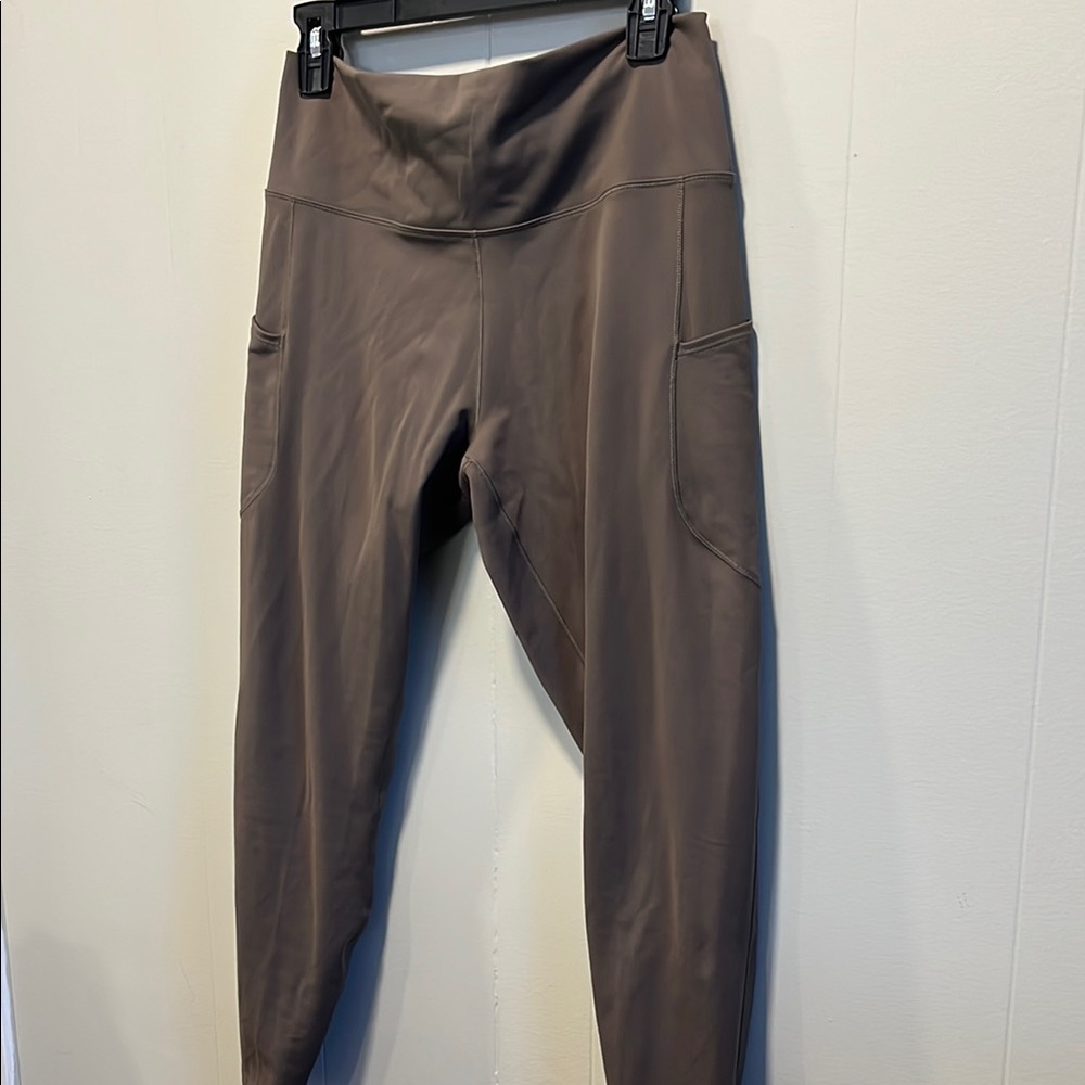 Nike Taupe/Olive Leggings with Side Pockets